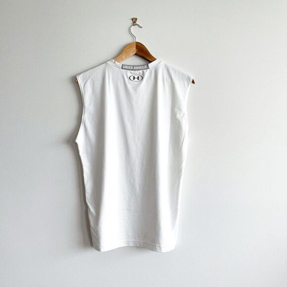 Under Armour Mens Compression HeatGear Tank Top White Size 2XL - Picture 2 of 7